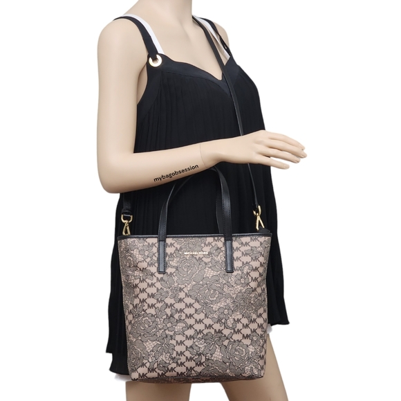 Michael Kors Emry Logo Lace MD Crossbody - Picture 7 of 8